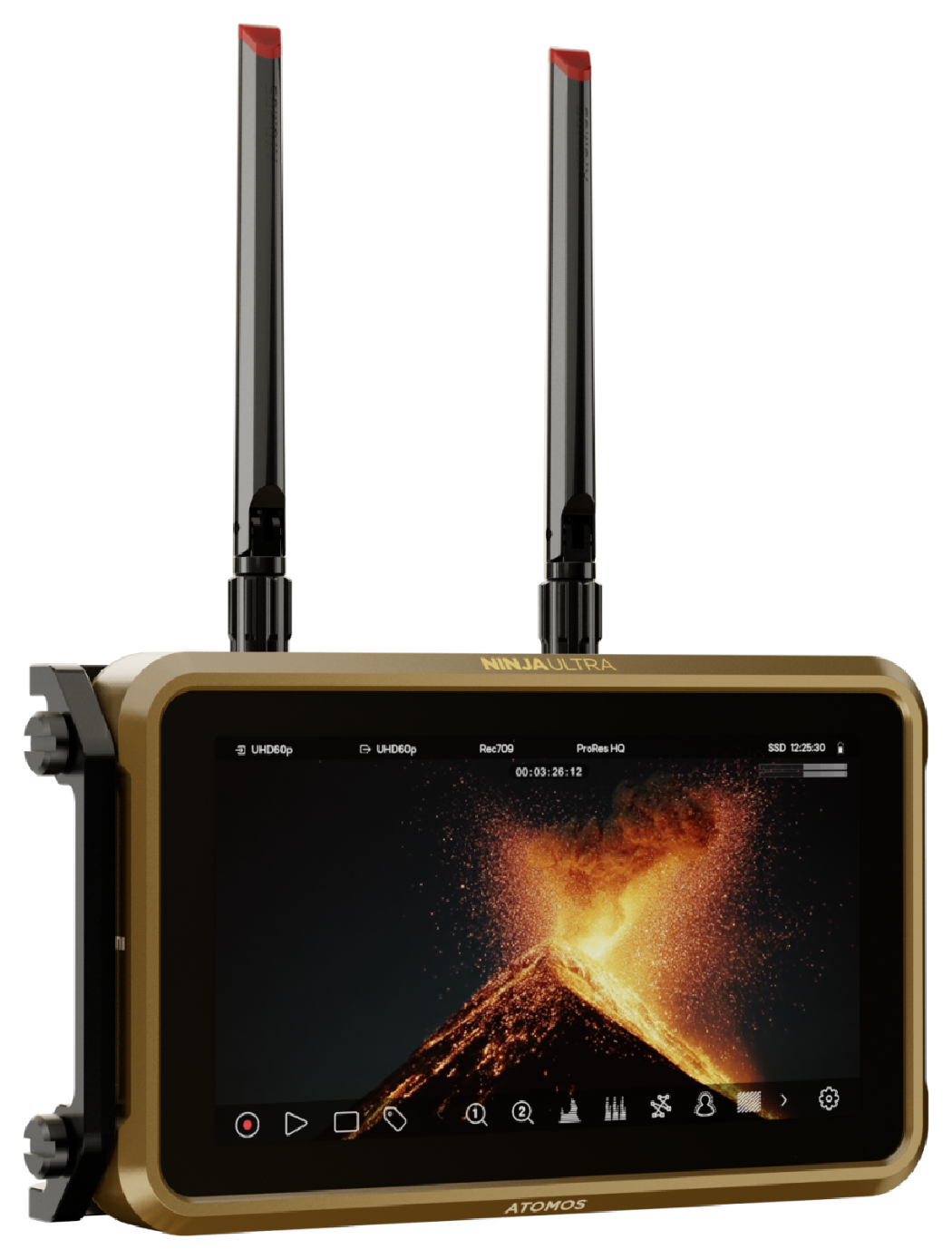 Atomos Ninja Ultra with attached antenna, Atomos Ninja Ultra